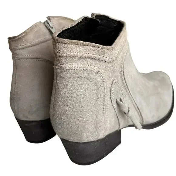 Rebels Beige Suede Nubuck Zip Booties Women’s 8.5 - Picture 11 of 13